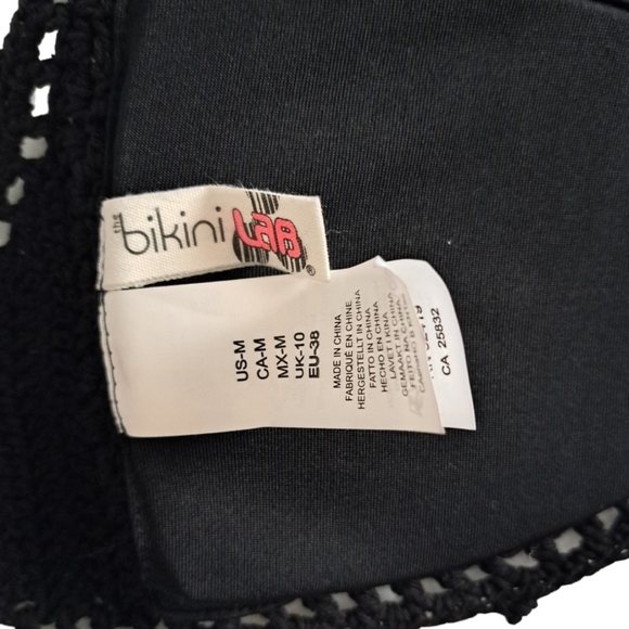 Bikini Lab Black Crochet Bikini Top - Picture 3 of 4
